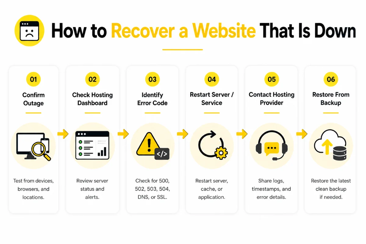 website recover process